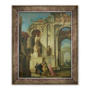 Tablou inramat - Francesco Guardi - Vizita la Ruine, 50 x 60 cm