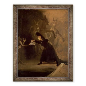 Tablou inramat - Francisco Jose de Goya y Lucientes - O scena din El Hechizado por Fuerza The Forcibly Bewitched c.1798, 60 x 80 cm
