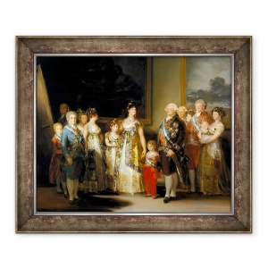 Tablou inramat - Francisco Jose de Goya y Lucientes - Regele si regina Spaniei, Carol al IV-lea si Maria Luisa, impreuna cu familia lor, 70 x 85 cm