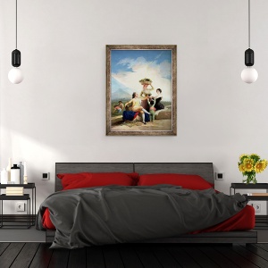 Tablou inramat - Francisco Jose de Goya y Lucientes - Toamna, sau recolta de struguri, 60 x 80 cm - Img 3