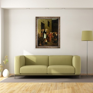 Tablou inramat - Francois Bonvin - Caritate, 60 x 80 cm - Img 2