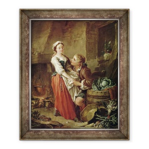 Tablou inramat - Francois Boucher - Frumoasa menajera de bucatarie, 50 x 60 cm