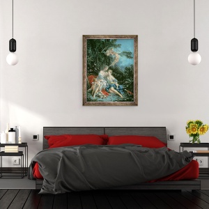 Tablou inramat - Francois Boucher - Jupiter si Callisto, 60 x 80 cm - Img 3