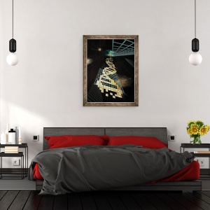 Tablou inramat - Francois Domain - Dumnezeu nu joaca zaruri, 60 x 80 cm - Img 3
