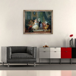 Tablou inramat - Francois Louis Joseph Watteau - Toaleta, 50 x 60 cm - Img 2
