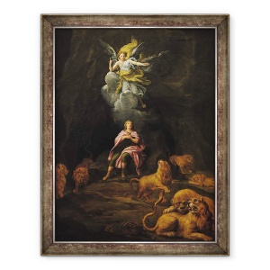 Tablou inramat - Francois Verdier - Daniel in vizuina de lei, 60 x 80 cm