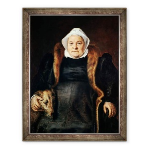Tablou inramat - Frans Floris - Portretul unei femei in varsta sau, Sotia Falconer, 70 x 90 cm