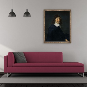 Tablou inramat - Frans Hals - Portretul lui Rene Descartes 1596-1650 c.1649, 50 x 60 cm - Img 2