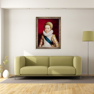 Tablou inramat - Frans II Pourbus - Gaston dOrleans 1608-60 ca un copil, 70 x 90 cm - Img 2