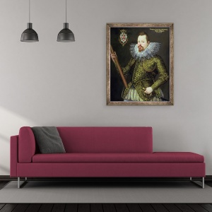 Tablou inramat - Frans II Pourbus - Vicenzo Gonzaga, Duce de Mantua, 50 x 60 cm - Img 2
