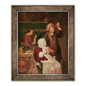 Tablou inramat - Frans van Mieris - Vizita doctorului, 50 x 60 cm