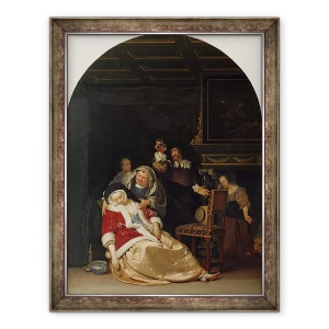 Tablou inramat - Frans van Mieris - Vizita doctorului, 70 x 90 cm