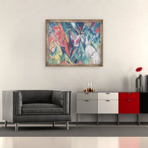 Tablou inramat - Franz Marc - in ploaie, 50 x 60 cm - Img 2