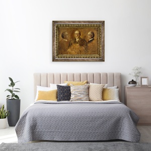 Tablou inramat - Franz Seraph von Lenbach - Printul Otto von Bismarck, 70 x 90 cm - Img 3