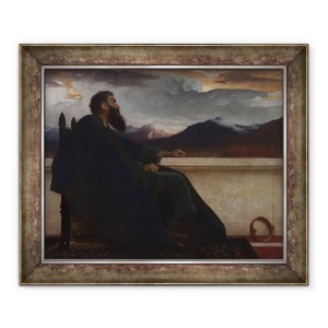 Tablou inramat - Frederic Leighton - David - Oh, ca am aripi ca un porumbel! Caci atunci as zbura si m-as odihni. Psalmi 55 -6, 70 x 85 cm