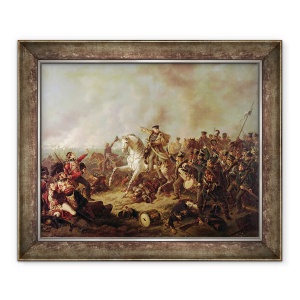 Tablou inramat - Friedrich Kaiser - Batalia de la Waterloo, 50 x 60 cm