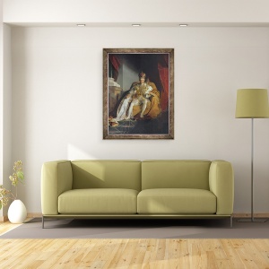 Tablou inramat - Friedrich von Amerling - imparatul Francisc al II-lea al Austriei, 70 x 90 cm - Img 2