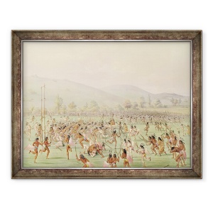 Tablou inramat - George Catlin - Indian Ball joc, 70 x 90 cm