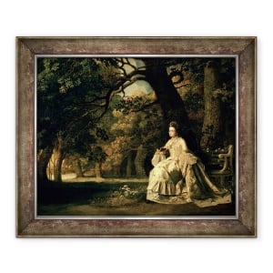 Tablou inramat - George Stubbs - Doamna de lectura intr-un parc, 50 x 60 cm