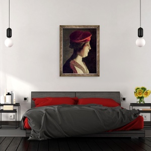 Tablou inramat - Georges de la Tour - Capul unei femei, 60 x 80 cm - Img 3