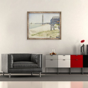 Tablou inramat - Georges Pierre Seurat - Farul din Honfleur, 70 x 85 cm - Img 2