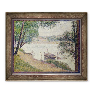 Tablou inramat - Georges Pierre Seurat - Vremea gri, Grande Jatte, 50 x 60 cm