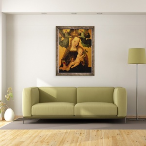 Tablou inramat - Gerard David - Madonna si copilul incoronat de doi ingeri, 70 x 90 cm - Img 2