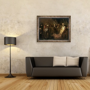 Tablou inramat - Gerbrandt van den Eeckhout - Pruncul Hristos in Templu, 70 x 90 cm - Img 2