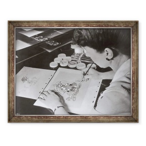 Tablou inramat - German Photographer - Un animator de la Disney Studios desen un inca pentru Cele trei Caballeros, 60 x 80 cm