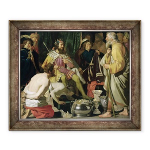 Tablou inramat - Gerrit van Honthorst - Croesus si Solon, 50 x 60 cm