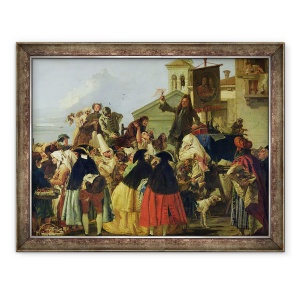 Tablou inramat - Giandomenico Tiepolo - Extractorul de dinti, 60 x 80 cm