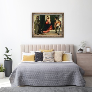 Tablou inramat - Giorgione - Fecioara si Pruncul cu Sfantul Anton de Padova si Sfantul Rocco, 60 x 80 cm - Img 3
