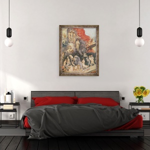 Tablou inramat - Giotto di Bondone - Judecata de Apoi, detaliu al blestematilor, 70 x 90 cm - Img 3