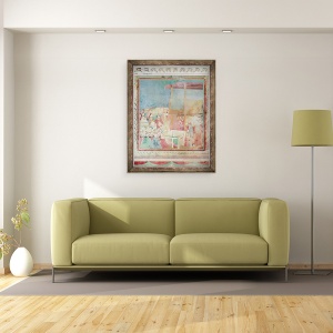 Tablou inramat - Giotto di Bondone - Papa Grigore IX Canonizand Sfantul Francisc in 1228, 70 x 90 cm - Img 2