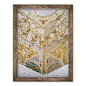 Tablou inramat - Giovanni Battista Carlone - Trompe loeil din tavanul Salle des Fetes, 60 x 80 cm