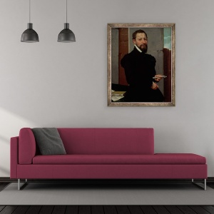 Tablou inramat - Giovanni Battista Moroni - Giovanni Pietro Maffeis 1533-1603, 50 x 60 cm - Img 2