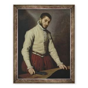 Tablou inramat - Giovanni Battista Moroni - Portretul unui barbat Croitor c.1570, 70 x 90 cm