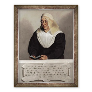 Tablou inramat - Giovanni Battista Moroni - Stareta Lucrezia Vertova Agliardi, 60 x 80 cm