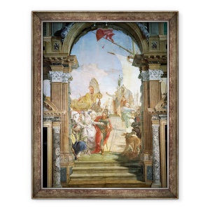 Tablou inramat - Giovanni Battista Tiepolo - intalnirea lui Anthony c.82-30 i.Hr. si Cleopatra 51-30 i.Hr. 1747-50, 70 x 90 cm