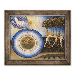 Tablou inramat - Giovanni di Paolo di Grazia - Crearea Lumii si Expulzarea din Paradis, 50 x 60 cm
