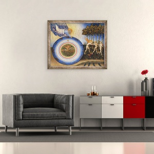 Tablou inramat - Giovanni di Paolo di Grazia - Crearea Lumii si Expulzarea din Paradis, 50 x 60 cm - Img 2