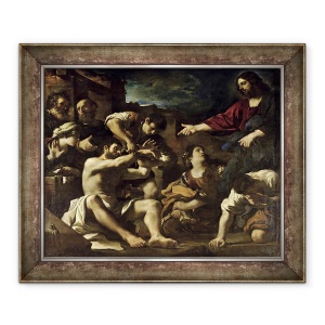 Tablou inramat - Guercino - invierea lui Lazar, 50 x 60 cm