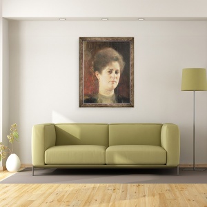 Tablou inramat - Gustav Klimt - Portretul unei femei Dna Heymann, 70 x 90 cm - Img 2