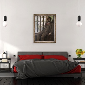 Tablou inramat - Gustave Courbet - Autoportret la Sainte-Pelagie, 60 x 80 cm - Img 3