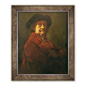 Tablou inramat - Gustave Courbet - Copia unui autoportret Rembrandt, 50 x 60 cm