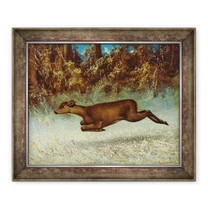 Tablou inramat - Gustave Courbet - Doe saritura, 50 x 60 cm