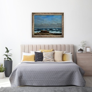 Tablou inramat - Gustave Courbet - Marea furtunoasa sau, 60 x 80 cm - Img 3