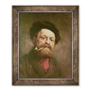 Tablou inramat - Gustave Courbet - Omul cu o pipa, 50 x 60 cm