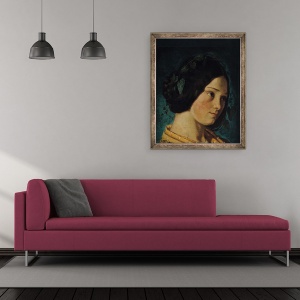 Tablou inramat - Gustave Courbet - Portret De Zelie Courbet, 50 x 60 cm - Img 2