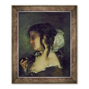 Tablou inramat - Gustave Courbet - reflectie, 50 x 60 cm